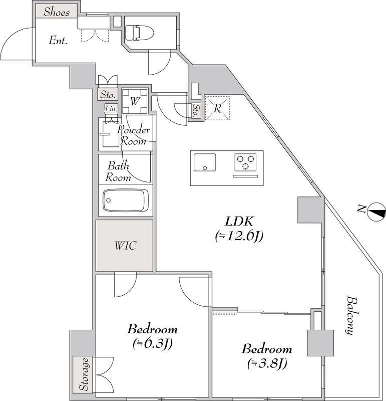ルミーク千歳船橋の間取り