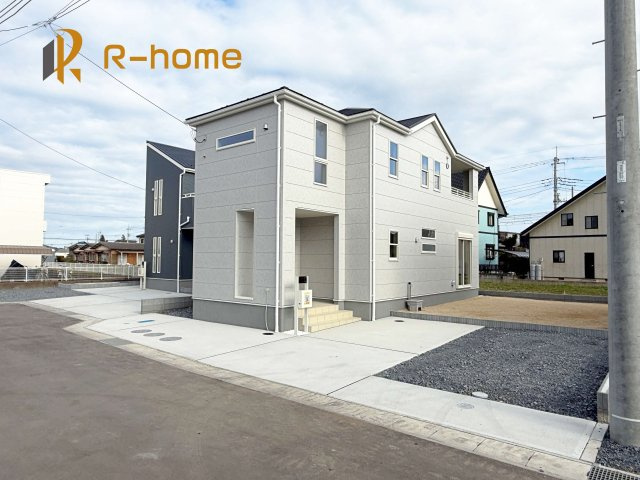 ひたちなか市稲田10期　新築戸建て　7号棟の外観|ご予約を頂ければ、『平日』はもちろん『早朝』や『夜間』もご見学可能です♪お気軽にお申し付けください♪