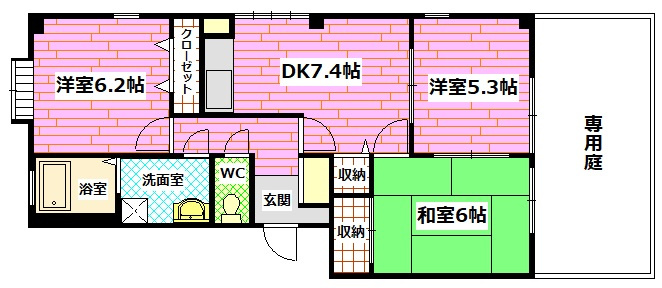 フォブール空田の間取り