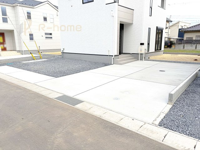 ひたちなか市稲田10期　新築戸建て　8号棟の駐車場|4台駐車できるカースペース！