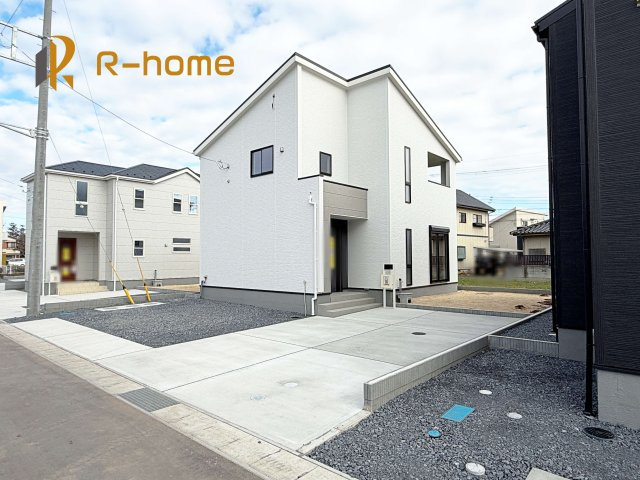 ひたちなか市稲田10期　新築戸建て　8号棟の外観パース|近隣の同仕様完成物件をご見学いただけます♪