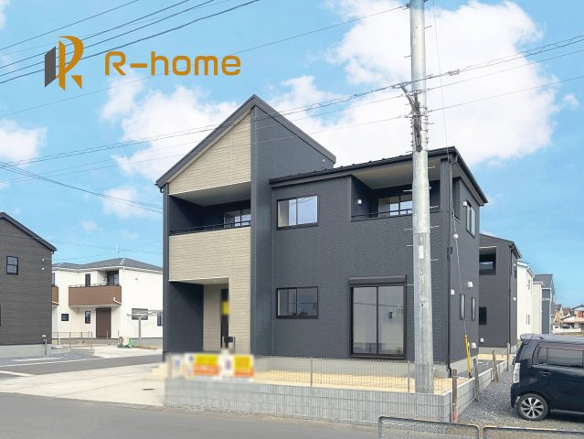 ひたちなか市稲田10期　新築戸建て　10号棟の外観|ご予約を頂ければ、『平日』はもちろん『早朝』や『夜間』もご見学可能です♪お気軽にお申し付けください♪