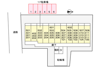 【区画図】 | エテルネル・パレ | 駐車場