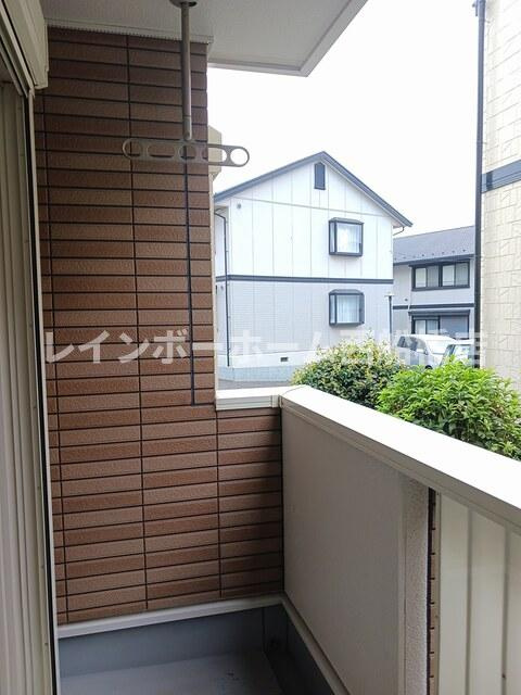 船橋市二宮１丁目のアパートのバルコニー