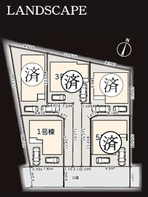 【区画図】 | 藤沢市下土棚 新築戸建 全5棟