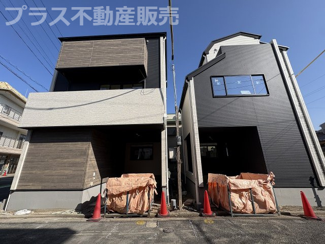 【外観】 | 福岡市東区千早1丁目2期　1号棟（全2棟）【仲介手数料無料・0円】 | 現地写真。プラス不動産販売なら、現場の全ての棟をまとめてご見学頂けます。