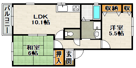 クレール（伊丹市）の間取り