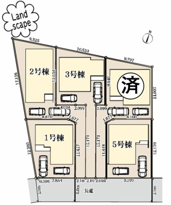 【区画図】 | 藤沢市下土棚 新築戸建 全5棟