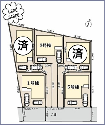 【区画図】 | 藤沢市下土棚 新築戸建 全5棟