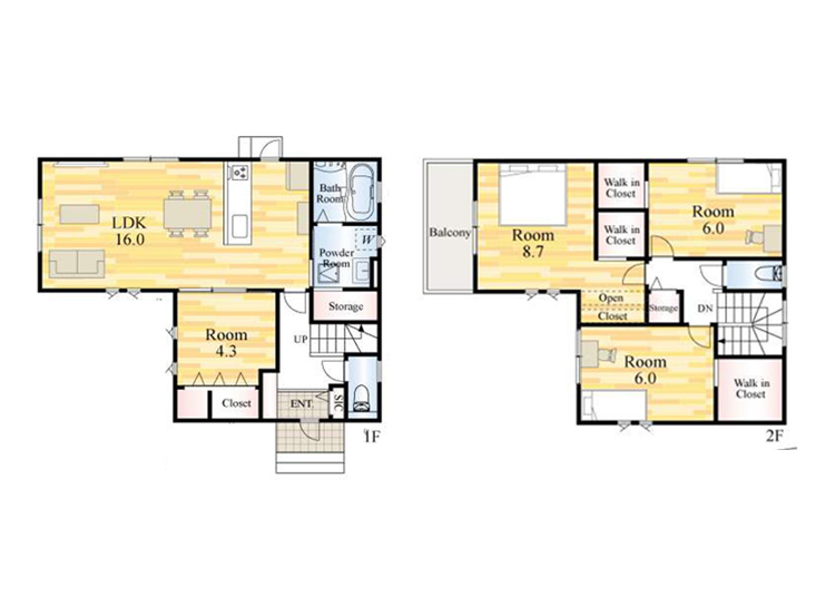久留米市御井町第16号地の間取り