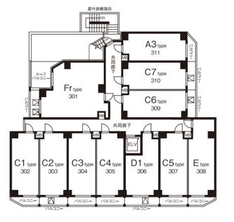 ブライズ蒲田WESTの区画図
