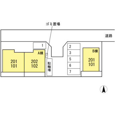 【区画図】 | グリーンコートA棟