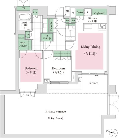ザ・パークハウス千代田六番町の間取り