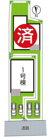 ★3(土)4(日)現地見学可能！久世郡久御山町市田珠城　第1期　全2邸の区画図|全２区画