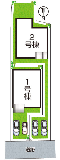 久世郡久御山町市田珠城　第1期　新築一戸建ての区画図|全２区画