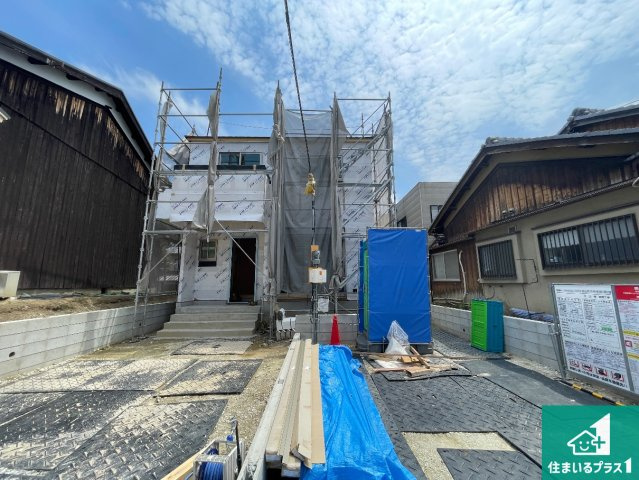 久世郡久御山町市田珠城　第1期　新築一戸建ての外観|周辺は落ち着いた街並みの住宅地！子育てがしやすい住環境です！まだ未完成ですが、現地でしかわからない事もございます。是非一度ご覧ください。