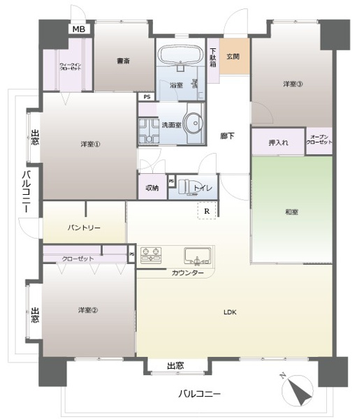 【間取り】 | エバーライフネアシティ筑紫野☆仲介手数料無料☆
