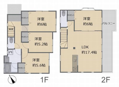 【間取り】 | 【仲介手数料０円】座間市相模が丘2丁目　中古一戸建て