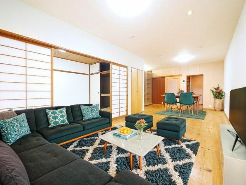 エクセルハイツ第２学園前の居間・リビング|CGで家具等を配置したもので家具等は含まれません