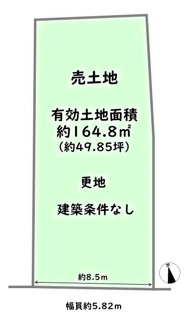 【土地図】 | 中京区西ノ京北円町　建築条件なし