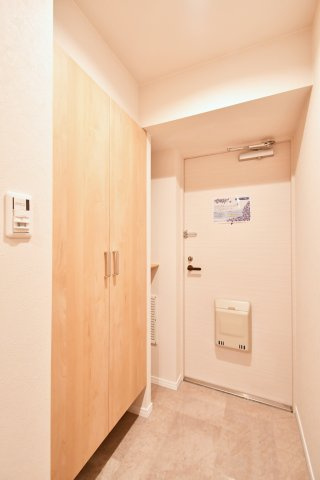 パークハイツ大宮宮原の玄関|トールサイズのシューズボックスですので、ご家族分の靴がしっかり収納する事ができます！ブーツや長靴などの季節ものや、高さのあるヒールなどもまとめて収納できるのが嬉しいポイントです。