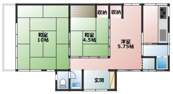 【間取り】 | 大牟田市田隈