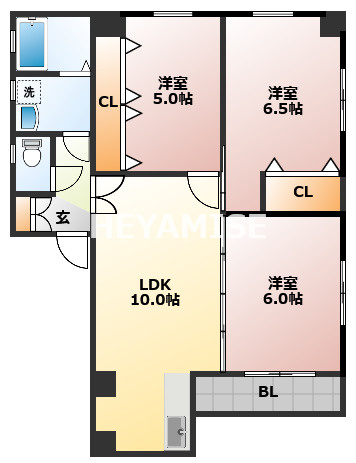 七福マンション八幡町の間取り