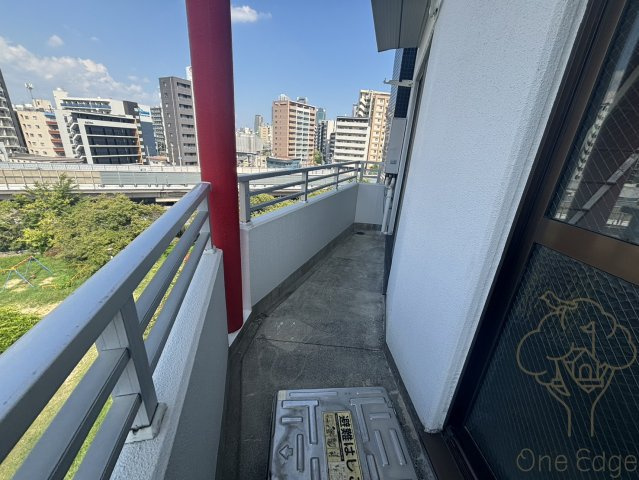 大淀北第一マンションのバルコニー