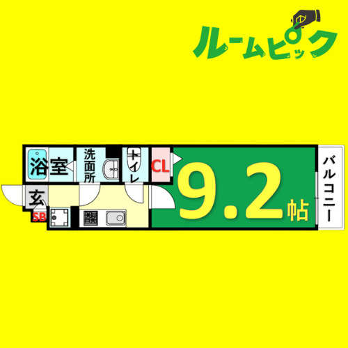 リブリ・砂田橋　名古屋市賃貸　仲介手数料無料の間取り