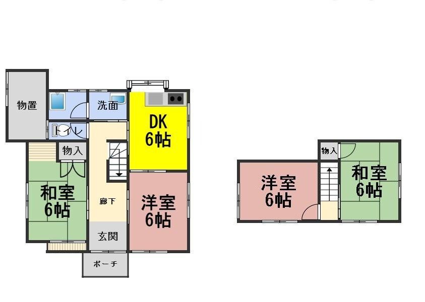 ６６００１　岐阜市上尻毛八幡中古戸建ての間取り