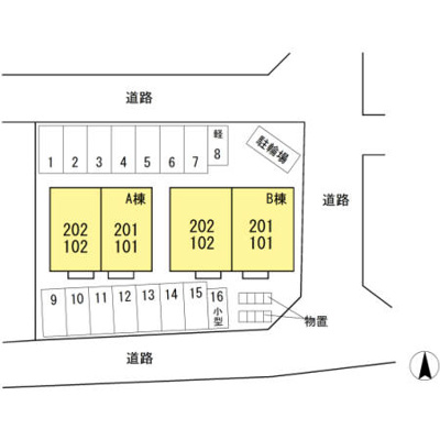 【区画図】 | サニー矢倉下 Ｂ