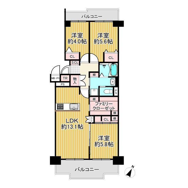 【価格改定】ユニライフ山崎4号棟の間取り|令和７年7月室内リノベーション済みです(^^)/