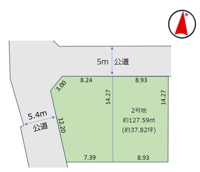 【土地図】 | 柏市高田6期　全2区画