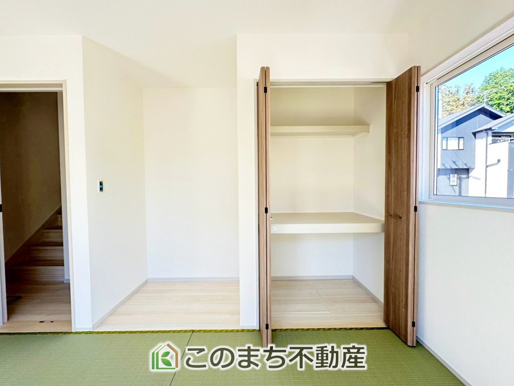 いろどりアイタウン宇都宮市野沢町23-P1　7号棟の収納|和室の収納スペースは中棚が付いてますので、お布団をしまうのに最適です♪
