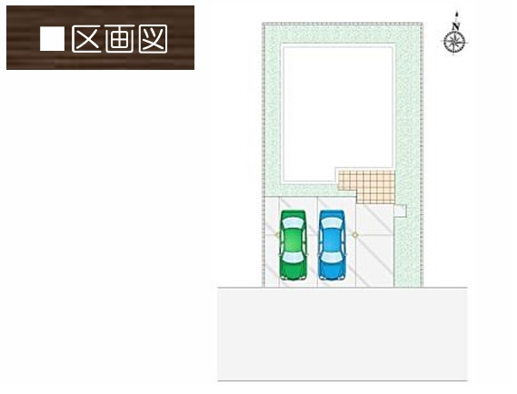 坂東市辺田　全3邸の区画図|配置図