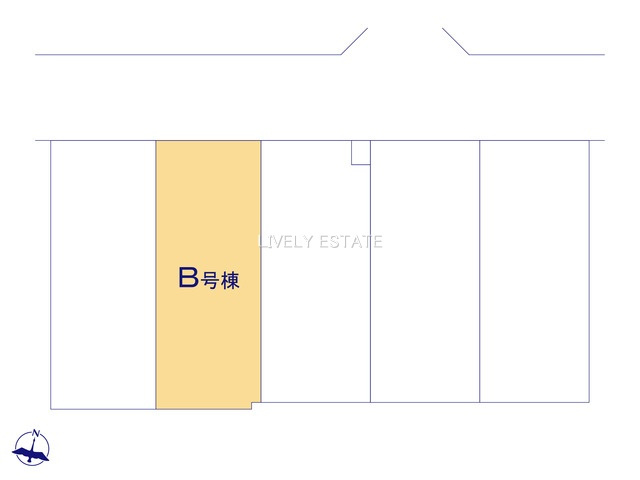 草加市清門2丁目 新築分譲住宅 全5棟 B号棟の区画図