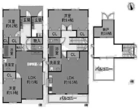大阪市旭区清水5丁目の間取り