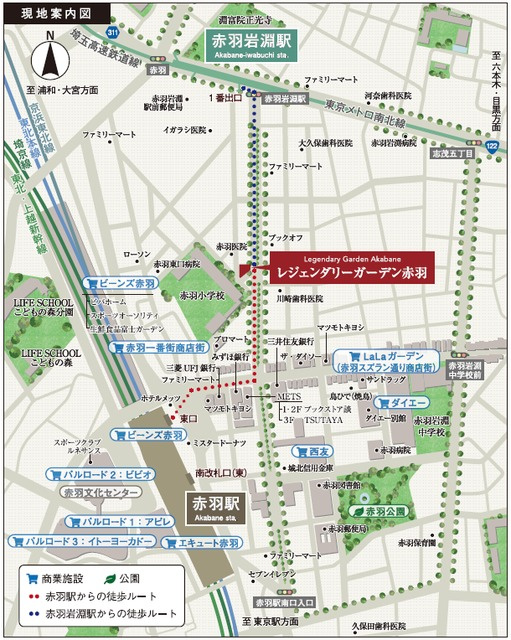 レジェンダリーコート赤羽の地図|★案内図★