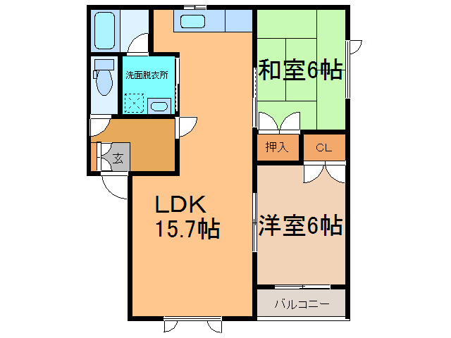 ヴィラージュ早苗の間取り