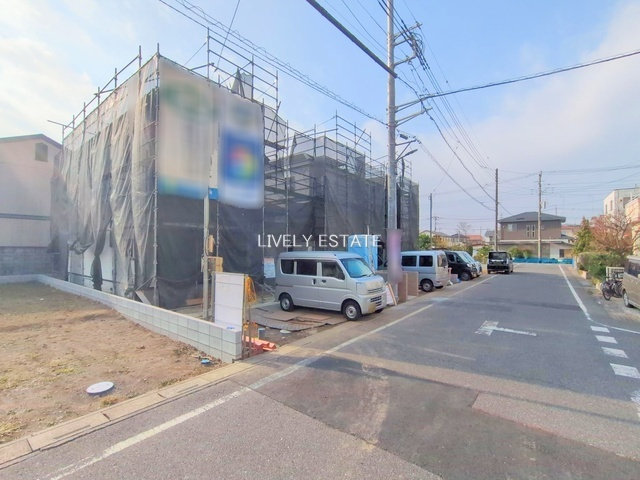 草加市清門2丁目 新築分譲住宅 全5棟 C号棟の前面道路含む現地写真
