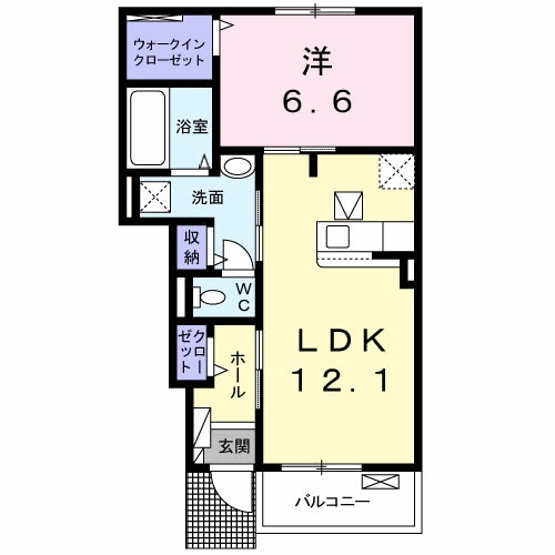 メゾンブローテ　Ｉの間取り|間取図