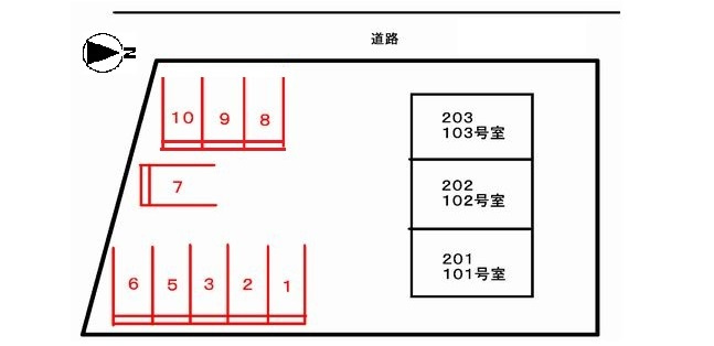 ハイム高岡　Ｉの駐車場|駐車場