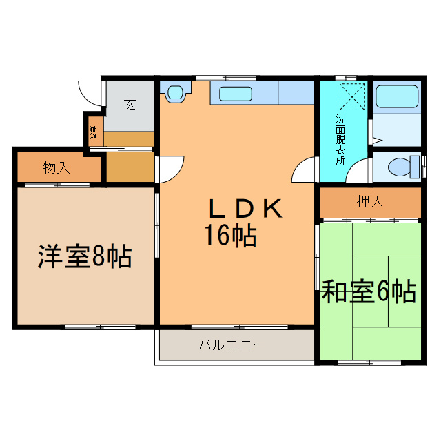 コーポ美鈴1号の間取り