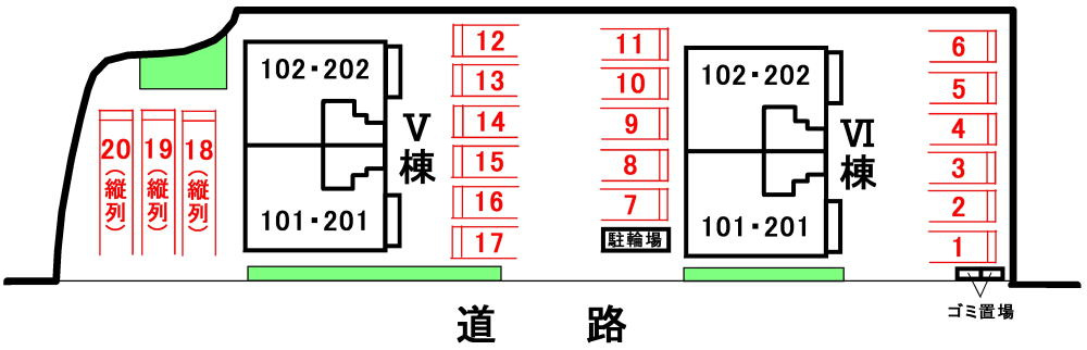 ハイム高岡　Ⅵの駐車場|駐車場