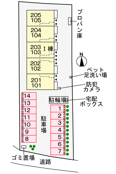 カーサ・キャンフリエの駐車場|駐車場