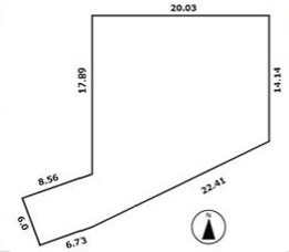 川越市大字松郷売地の区画図