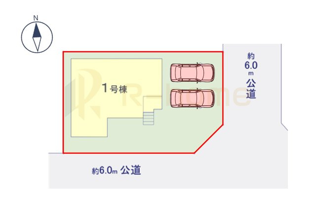 牛久市南18期　新築戸建て　1号棟の区画図|大きなお買い物だからこそ、メリット・デメリットを伝えさせて頂きます。
R-homeにお任せください♪