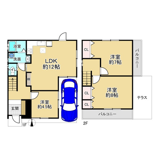 【間取り】 | 枚方市東船橋2丁目戸建