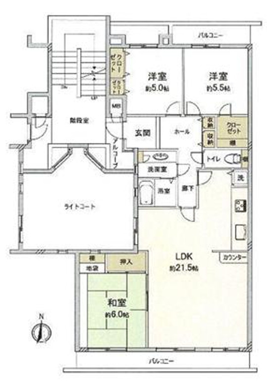 ベルブリーズ森の里4号棟の間取り