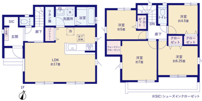 【間取り】 | 北本市二ツ家3期　GRAFARE DESIGN　新築戸建　全1棟　1号棟